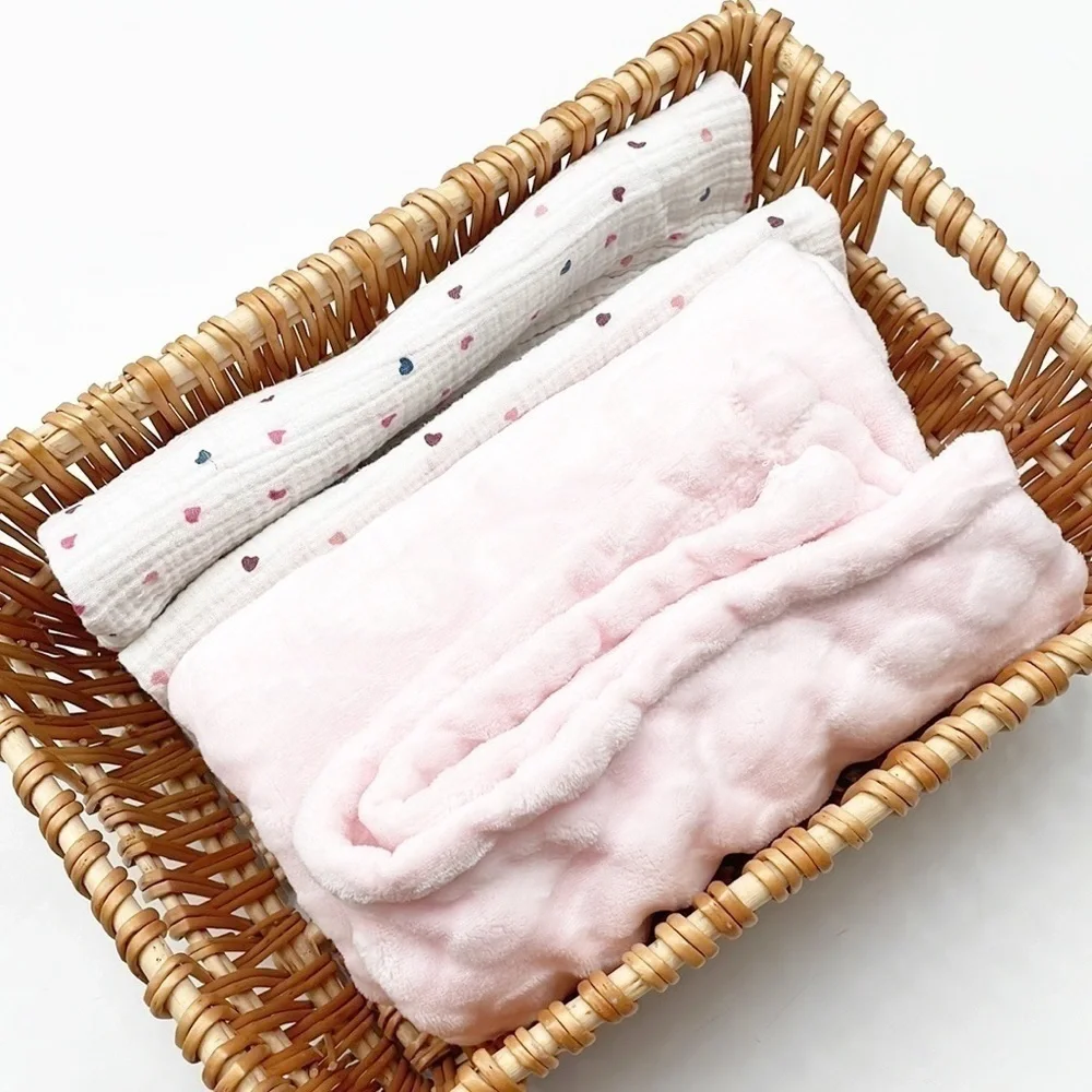 Cloud Island & Bebe Aulait baby girl blankets